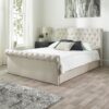 Aspire Chesterfield Kingsize Side Lift Ottoman Bed - Natural