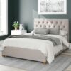 Aspire Olivier Linen Double Ottoman Bedframe - Off White