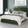 Aspire Sinatra Velvet Kingsize Ottoman Bedframe Forest Green