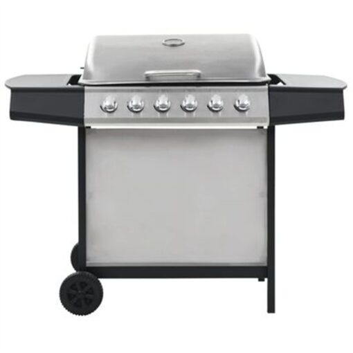 BBQ Grill with 6 Cooking Zones Stainless Steel Garden