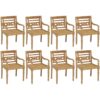 Batavia Chairs 8 pcs Solid Teak Wood Vidaxl