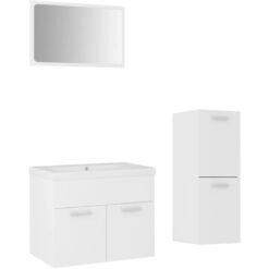 Bathroom Furniture Set White Engineered Wood Vidaxl