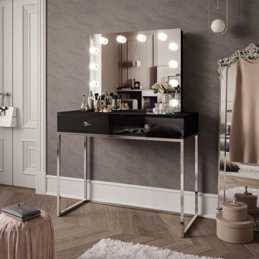 Begie Dressing Table with Mirror