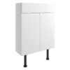 Bergen Floor Standing 2-Door Slim Vanity Unit 600mm Wide - White Gloss - Signature