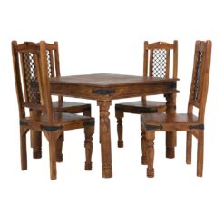 Bewley 4 - Person Solid Wood Dining Set