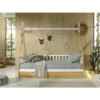 Bunk Bed with Frame/Roof Frame/Roll-out and Bed Drawer