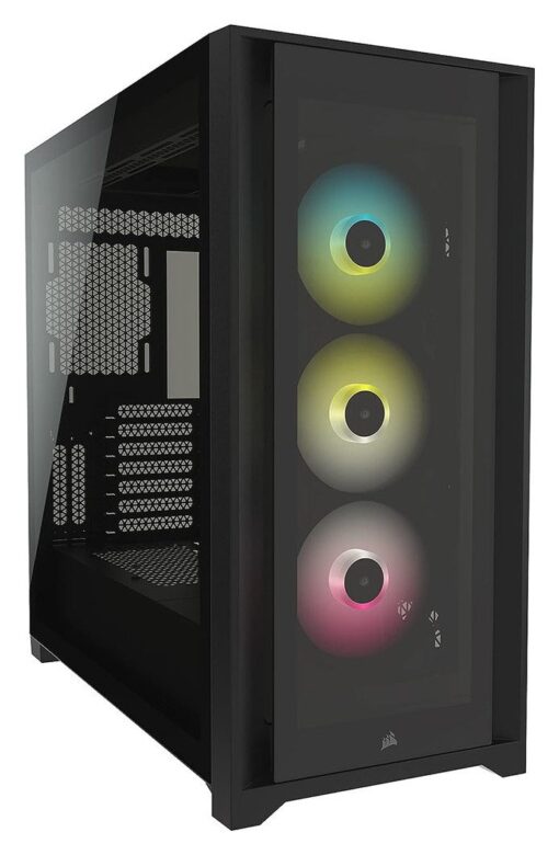 CORSAIR iCUE 5000X RGB Mid Tower Computer Case - Black