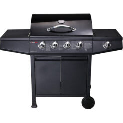 COSMOGRILL 5 Burner Flat Top Natural Gas Grill with Side Burner