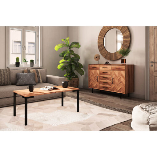 Clemente 144 Cm Wide 7 Drawer Solid Wood Sideboard