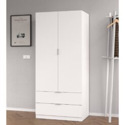 Cloakroom Burbank, Bedroom Wardrobe With 2 Doors And 2 Drawers, Bedroom Furniture With Clothes Rail