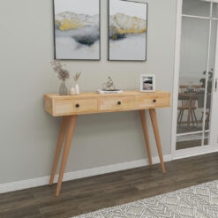 Console Table 110Cm Pine Solid Wood Ashwini