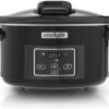 Crockpot 4.7L Hinged Lid Digital Slow Cooker - Black