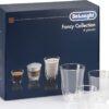 DELONGHI Fancy Collection DLKC302 Double Wall Coffee Glasses - Set of 6, Clear