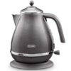 DELONGHI Icona Metallics KBOT3001.GY Jug Kettle - Grey, White