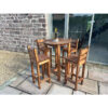 Deluxe Alfresco Bar Set Four Seater - L170 x W170 x H110 - Redwood