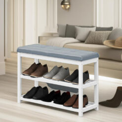 Entryway 3 Tier Wood Shoe Bench, Shoe Rack, Entryway Furniture