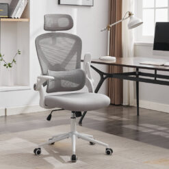 Ergonomic Height-Adjustable Mesh Office Chair With Headrest