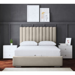 Evangeline Panel Bed with Headboard