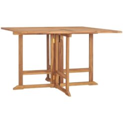 Folding Garden Dining Table 110x110x75 cm Solid Wood Teak Vidaxl