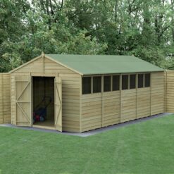 Forest 4Life Overlap Pressure Treated Apex Shed - 10 x 20ft