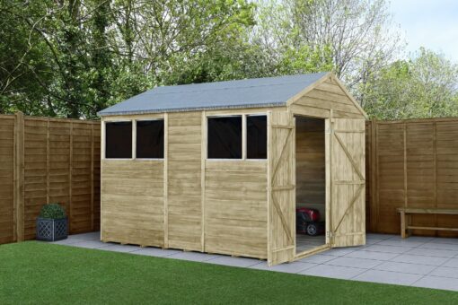 Forest 4Life Overlap Pressure Treated Apex Shed - 10 x 6ft