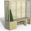 Forest Garden 3 Seater Wooden Garden Patio Set - Natural