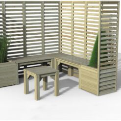 Forest Garden 4 Seater Wooden Garden Patio Set - Natural