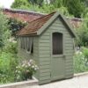 Forest Garden Overlap Retreat Shed - 8x5ft, Green, Installed