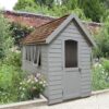 Forest Garden Overlap Retreat Shed - 8x5ft, Grey, Installed