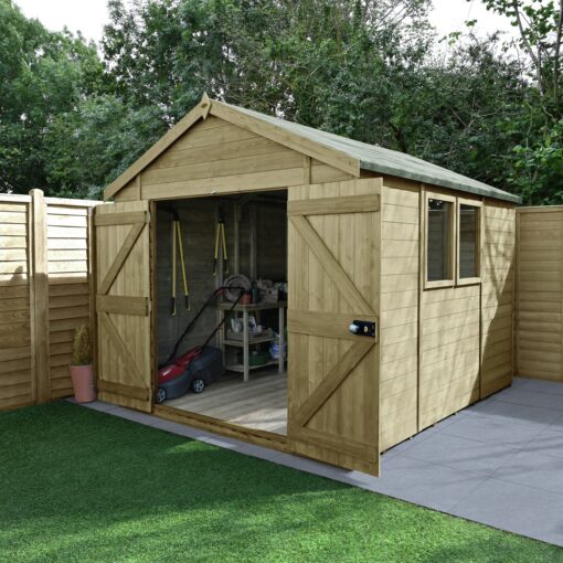 Forest Timberdale Double Door Apex Shed - 10 x 8ft