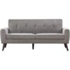 Furniture One - Sofa Compact Cotton Loveseat Wood Legs - 3 Seater - Grey