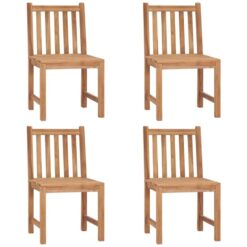 Garden Chairs 4 pcs Solid Teak Wood Vidaxl