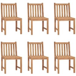 Garden Chairs 6 pcs Solid Teak Wood Vidaxl