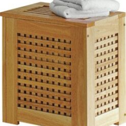 Habitat 67 Litre Wooden Laundry Bin - Natural