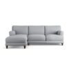 Habitat Askem Fabric Left Hand Corner Sofa- Grey - Dark Leg