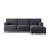 Habitat Askem Fabric Right Hand Corner Sofa-Charcoal-Ash Leg