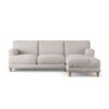 Habitat Askem Fabric Right Hand Corner Sofa -Natural-Ash Leg