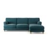 Habitat Askem Fabric Right Hand Corner Sofa - Teal - Ash Leg