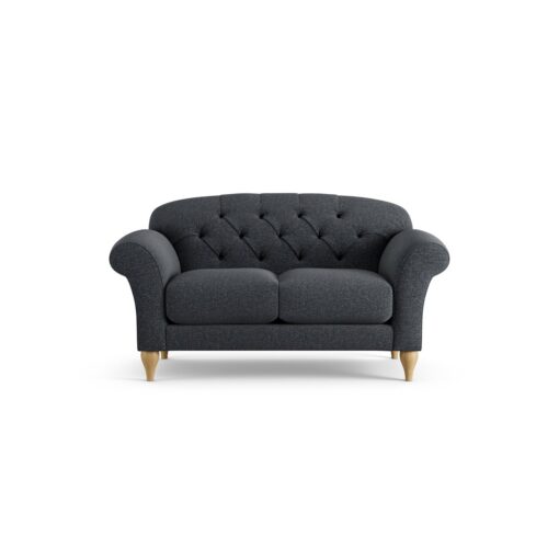 Habitat Brooker Fabric 2 Seater Sofa - Charcoal - Ash Leg