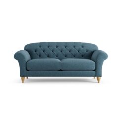 Habitat Brooker Fabric 3 Seater Sofa - Blue - Ash Leg