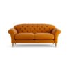 Habitat Brooker Fabric 3 Seater Sofa - Orange - Ash Leg