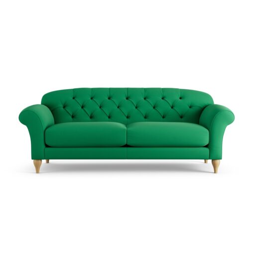 Habitat Brooker Fabric 4 Seater Sofa - Green - Ash Leg