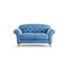 Habitat Brooker Velvet 2 Seater Sofa - Sky Blue - Ash Leg