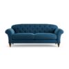 Habitat Brooker Velvet 4 Seater Sofa - Ink Blue - Dark Leg