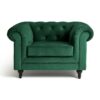 Habitat Chesterfield Velvet Armchair - Green