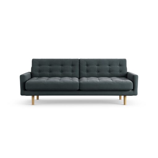 Habitat Fenner Fabric 3 Seater Sofa - Charcoal - Ash Leg