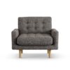 Habitat Fenner Fabric Armchair - Charcoal - Ash Leg