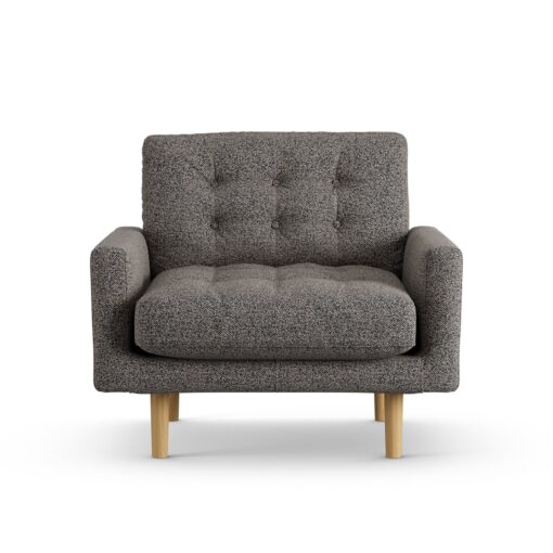 Habitat Fenner Fabric Armchair - Charcoal - Ash Leg