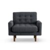 Habitat Fenner Fabric Armchair - Charcoal - Dark Leg