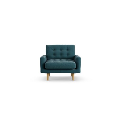 Habitat Fenner Fabric Armchair -Teal - Ash Leg